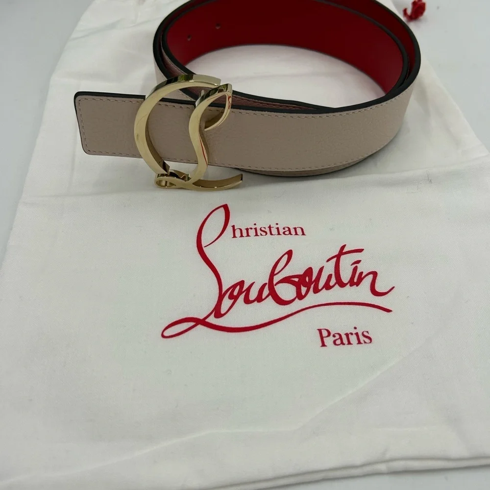 Women's Christian Louboutin CL logo belt size 85 cm/34 inches made in Italy